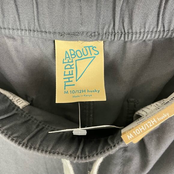 ThereAbouts NWT 10/12 Husky Gray Twill Pull On Flex Jogger Pants - Picture 8 of 9